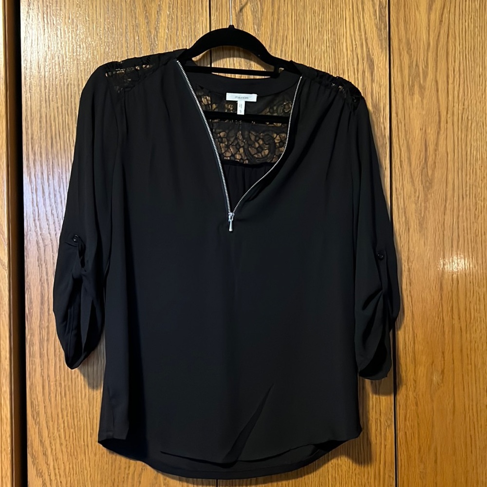 Maurices zip up blouse - size small